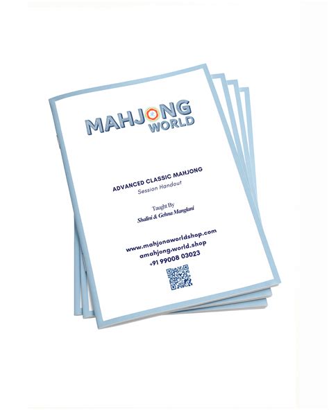 Advanced Classic Mahjong Learning Booklet – Mahjong World