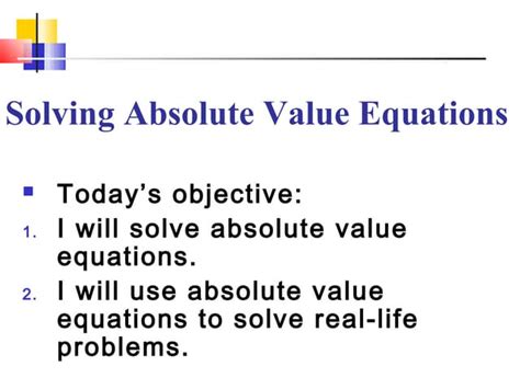 Image result for Solving Absolute Value Equations PDF