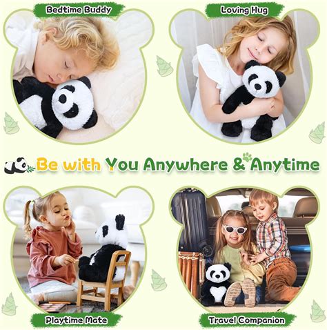 SuzziPals Warmable Panda Stuffed Animals, Microwave Heating Pads for C ...