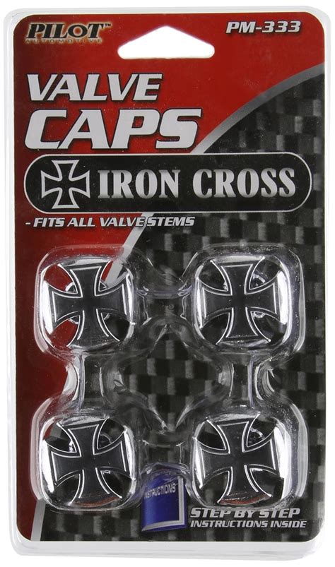Pilot PM333 Iron Cross Tire Valve Cap : Amazon.in: Car & Motorbike
