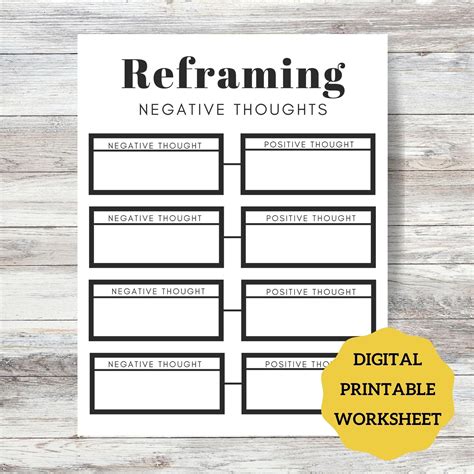 Image result for Cognitive Reframing Worksheet