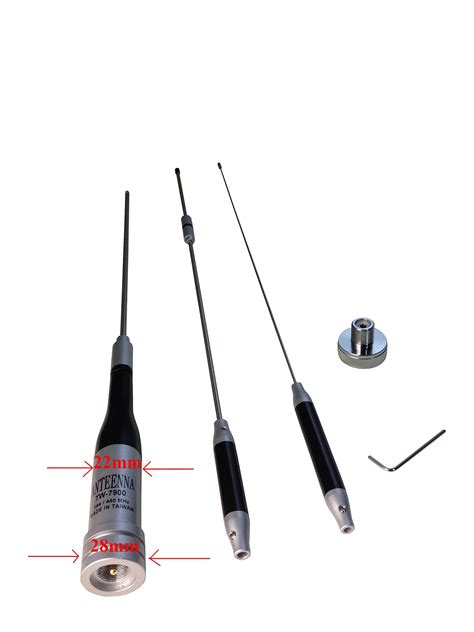 Anteenna TW-7900 Ham Mobile Antenna with UHF Male Connector 144/440MHz ...