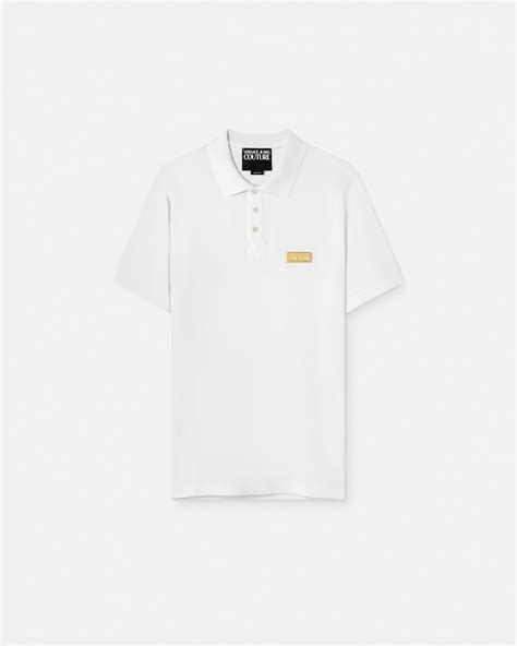 Logo Slim-Fit Polo Shirt | VERSACE AU