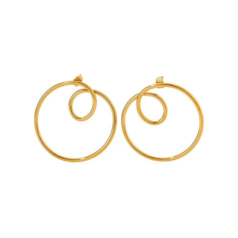 Chunky Statement Earrings | Swirly Mini Mismatched Hoops – AEQEA