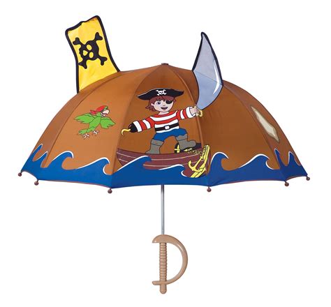 Buy Kidorable Pirate Umbrella for Boys w/Fun Handle, Pop-Out Skull and ...