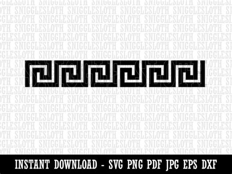 Buy Classic Greek Key Meander Border Pattern Clipart Digital Download ...