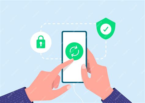 System software update concept download process on the smartphone ...