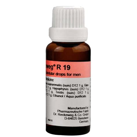 Buy DR.RECKEWEG R 19 GLANDULAR DROPS 22 ML Online & Get Upto 60% OFF at ...