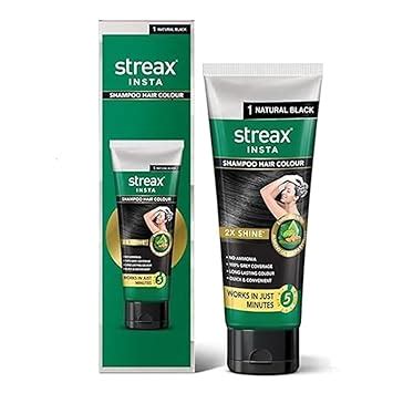 Buy Streax Insta Shampoo Squeeze Pack Hair Colour For Unisex,Natural ...