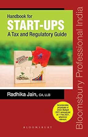 Buy Handbook for Start-ups: - A Tax and Regulatory Guide Book Online at ...