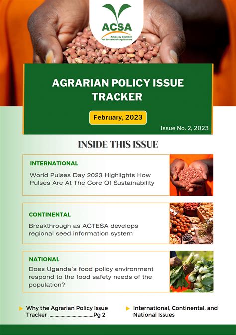 Agrarian Policy Issue Tracker – ACSA Uganda