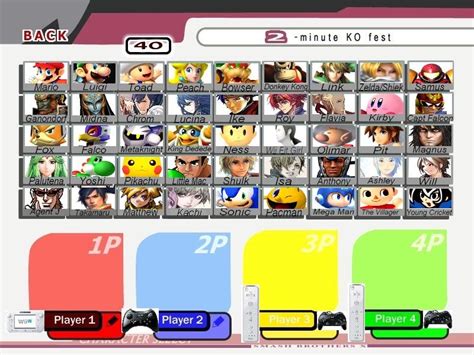 Smash Bros Roster Template