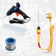 Hillgrove 4in1 Beginners Soldering Iron Kit with Glue Gun and 5 Meter ...