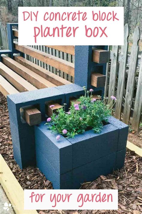 How To Make A DIY Concrete Block Planter Box - Artsy Pretty Plants