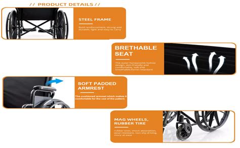 Fastwell Premium Mag Wheel Chair Regular Foldable Self Drive Wheelchair ...