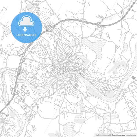 Haverhill, Massachusetts, Usa, Bright Outlined Vector Map – HEBSTREITS