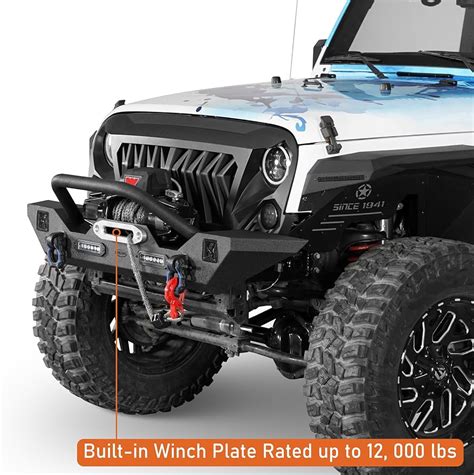HookeRoad Hooke Road JK Rear Bumper with Spare Tire Rack + India | Ubuy