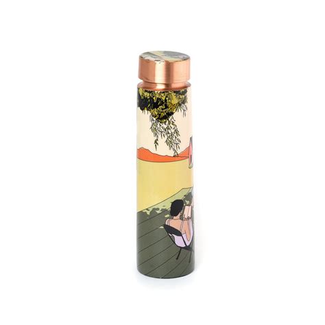 Buy Abstract Art Printed Copper Water Bottle from Sowpeace