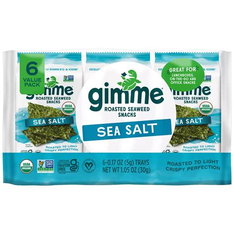 gimme Roasted Seaweed Snacks - Sea Salt - Shop Chips at H-E-B