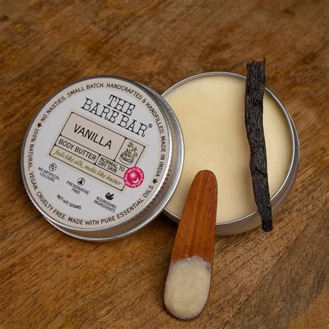 Buy The Bare Bar Vanilla Body Butter for Dry Skin - 50gm | Intense ...