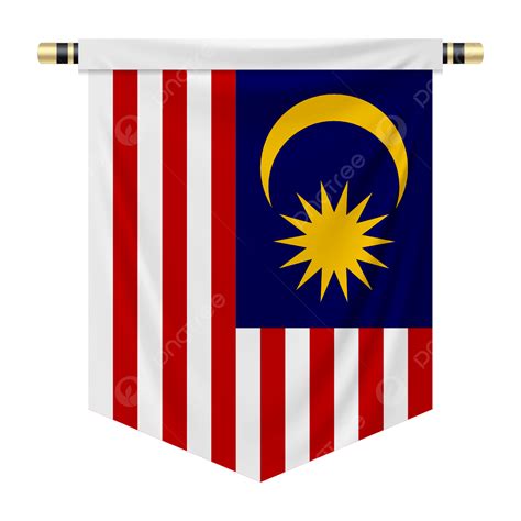Pennant With The National Flag Of Malaysia, National Flag, Malaysia Flag, Malaysia Vector PNG ...