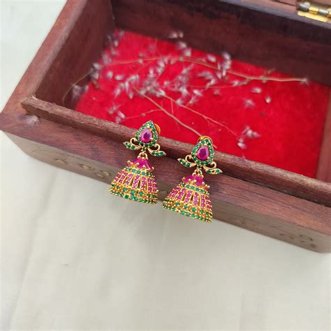 Pearls American Diamond Jumka – Atikollectionz