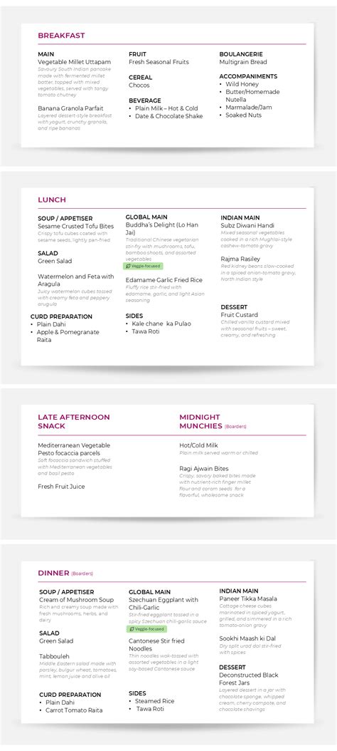Food Menu & Cuisine - Pathways World School Gurgaon