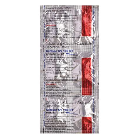 Cefolac CV 100 DT - Strip of 6 Tablets : Amazon.in: Health & Personal Care