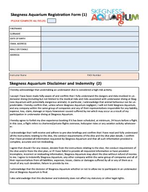 Aquarium Indemnity Form - Fill Online, Printable, Fillable, Blank ...
