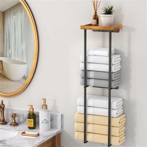 Amazon.com: Lorbro Towel Racks for Bathroom, Wall Mounted Towel Rack 3 ...