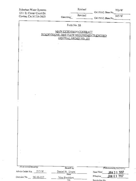Fillable Online Extension Contract Subdivisions, Fire Flow Requirements ...