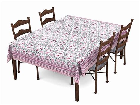 Buy BLOCKS OF INDIA Hand Block/Batik Printed Cotton Rectangular Table ...