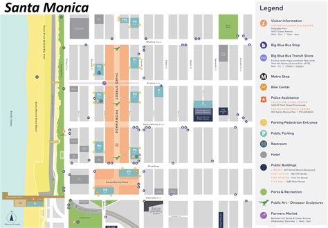 Santa Monica Tourist Map - Ontheworldmap.com