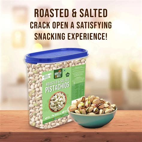 Roasted and Salted Pistachios 750 Grams (Pista) Free Container Cheggou ...