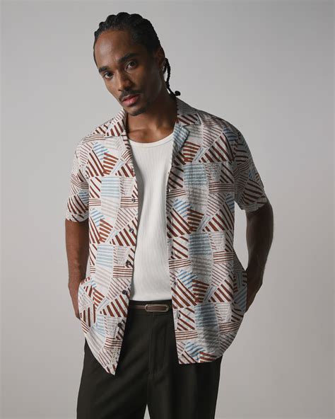Buy Brown Resort Print Relaxed Fit Casual Shirt Online at Muftijeans