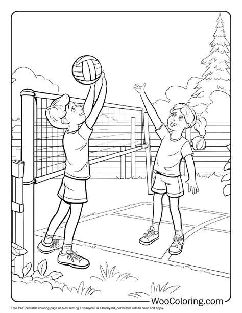 100+ Volleyball coloring pages (FREE) Printable PDF | Woo Coloring