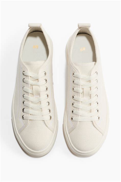 Men’s White Canvas trainers | H&M IN