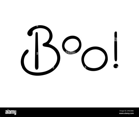 Boo Traditional Halloween scary phrase holiday design element quote for ...