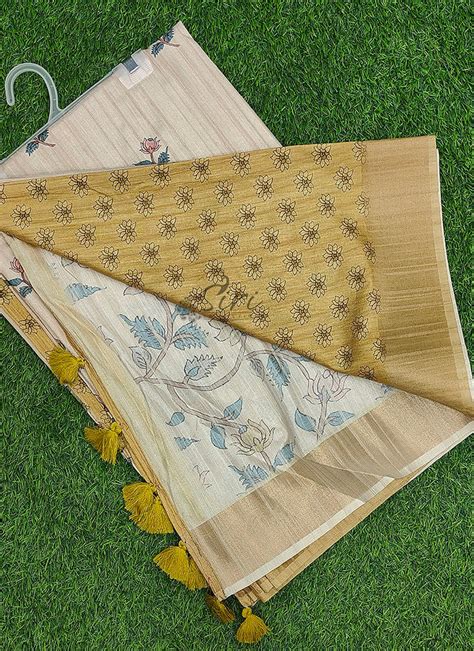 Beautiful Digital Print Fancy Tussar Saree in Kalamkari Design – Siri ...