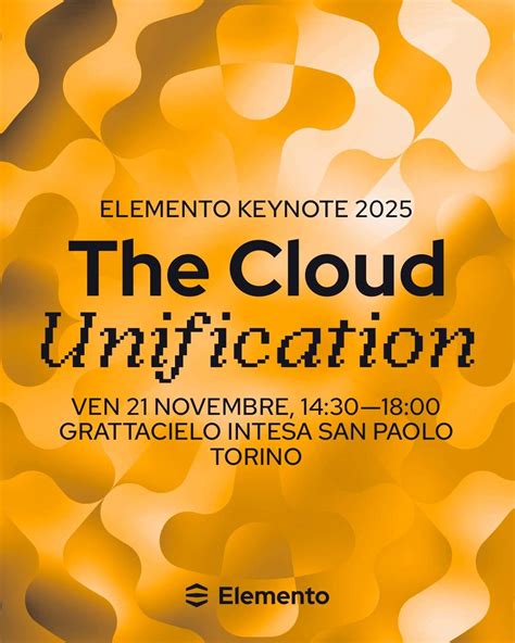 Elemento Keynote 2025 - Il prossimo stadio del Cloud - Polo ICT