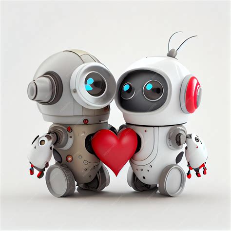 Cute Robots In Love