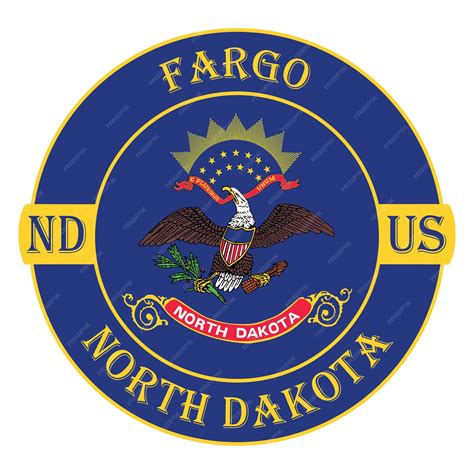 Premium Vector | Fargo north dakota flag usa travel souvenir seal stamp ...