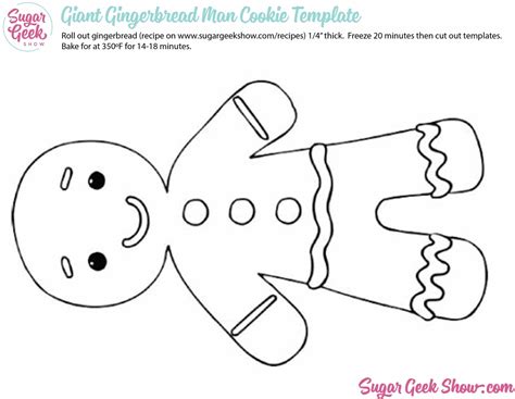 Large Printable Gingerbread Man Template - Best Templates Resources