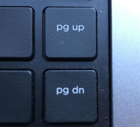 The “up” and “down” on my “page up” and “page down” keys are identical ...