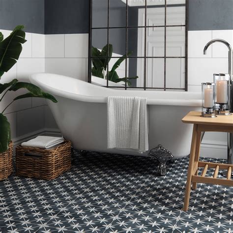 Charcoal Tile Floor Essential Charcoal 990x990mm Stoketiles