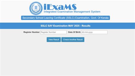 Kerala SSLC SAY Exam Result 2025 Out @sslcexam.kerala.gov.in, Direct ...