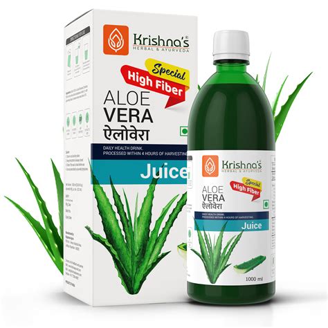 Buy Premium Aloe Vera High Fiber Juice Online – Krishna's Herbal & Ayurveda