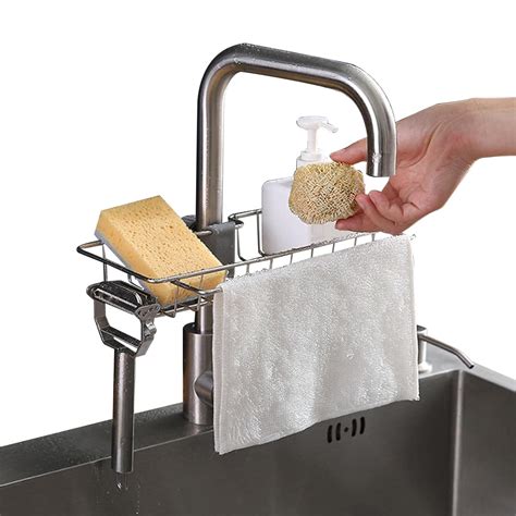 Buy Supvox® Kitchen Sink Caddy Organizer, Sponge Holder Over Faucet ...