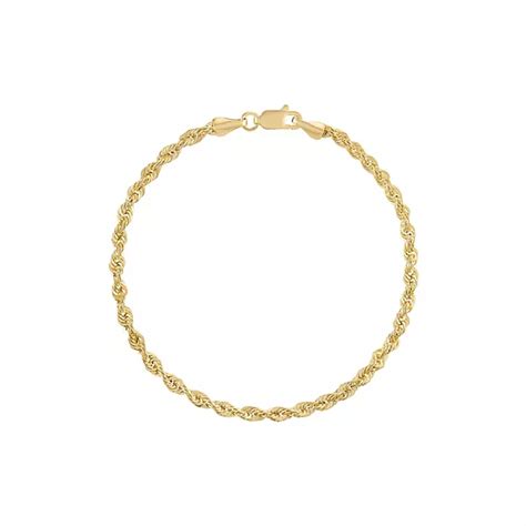 Jordan Blue 14k Gold 3.1 mm Rope Chain Bracelet