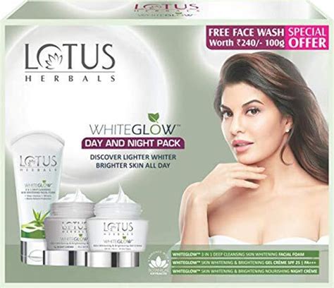 Lotus Herbals Whiteglow Day And Night Pack with Face Wash | For Skin ...